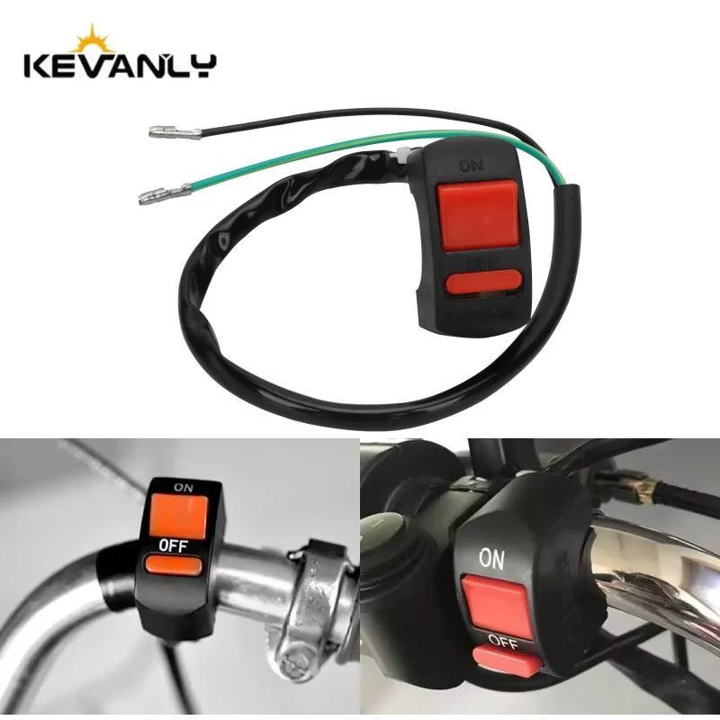 2X Universal Motorcycle Light Switch Connector ON OFF Handlebar - VirtuousWares.Store