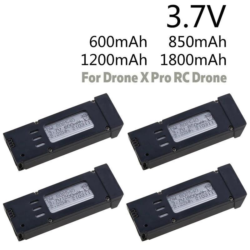 3.7V 600mAh 850mAh 1200mAh 1800mAh Lithium Battery E58 S168 JY019 JD19 Quadcopter Spare Parts - VirtuousWares.Store
