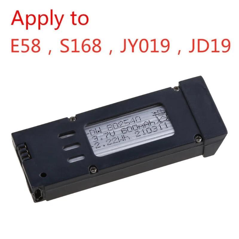 3.7V 600mAh 850mAh 1200mAh 1800mAh Lithium Battery E58 S168 JY019 JD19 Quadcopter Spare Parts - VirtuousWares.Store