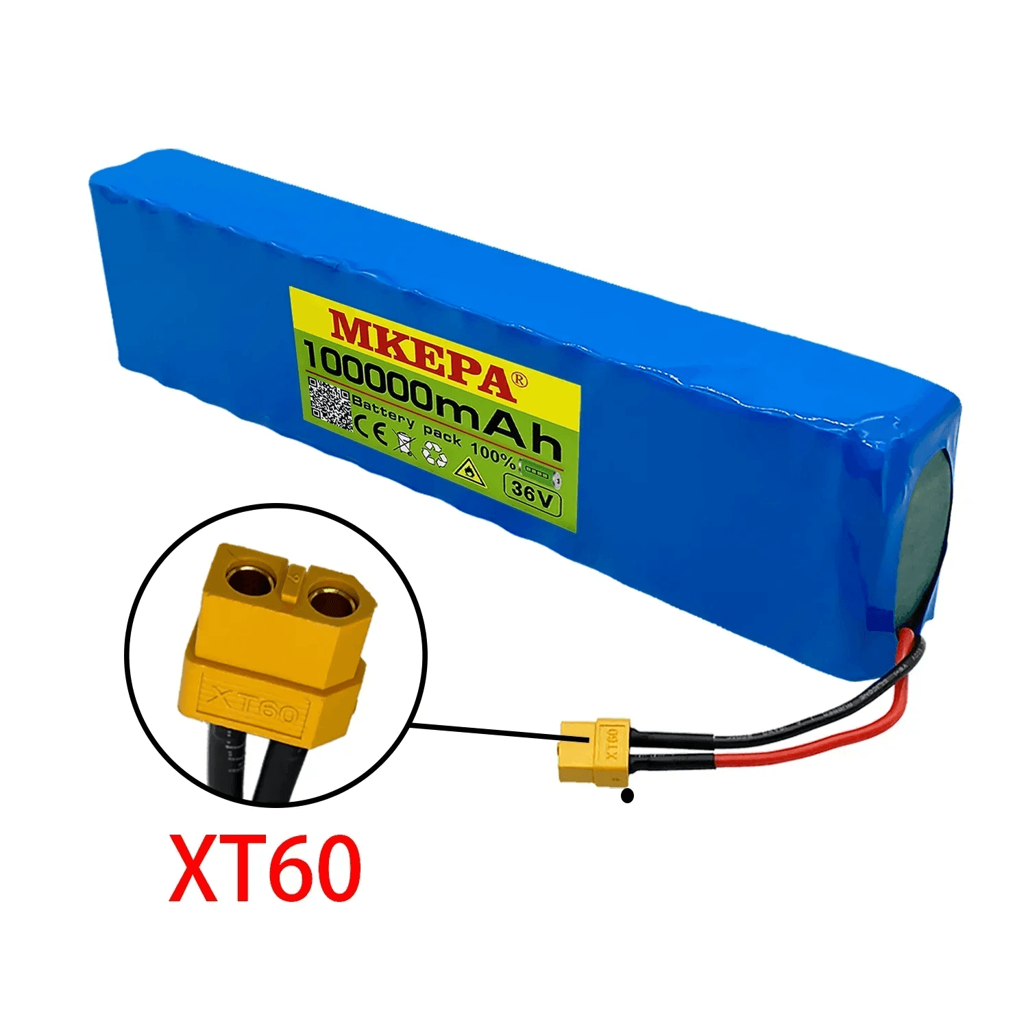 36V 100Ah 18650 Rechargeable Lithium Battery Pack 10S3P 1000W Power - VirtuousWares.Store