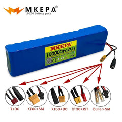 36V 100Ah 18650 Rechargeable Lithium Battery Pack 10S3P 1000W Power - VirtuousWares.Store