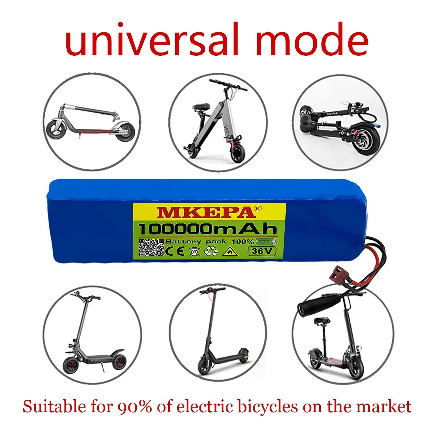 36V 100Ah 18650 Rechargeable Lithium Battery Pack 10S3P 1000W Power - VirtuousWares.Store