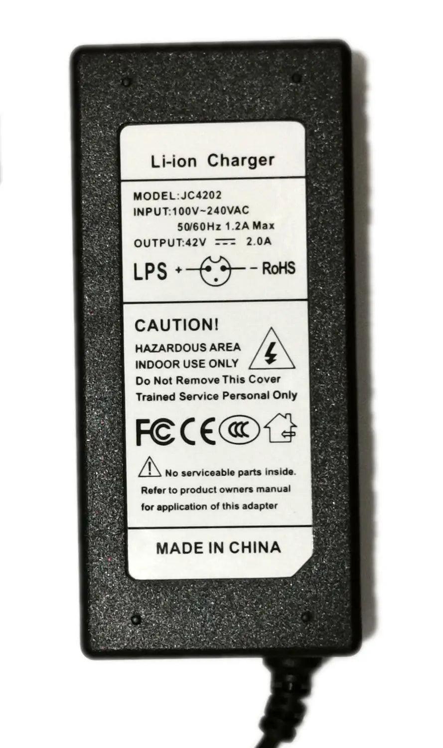 36V 2A battery charger Output 42V 2A Charger Input 100-240 VAC Lithium Li-ion Li-poly Charger For 10Series 36V - VirtuousWares.Store
