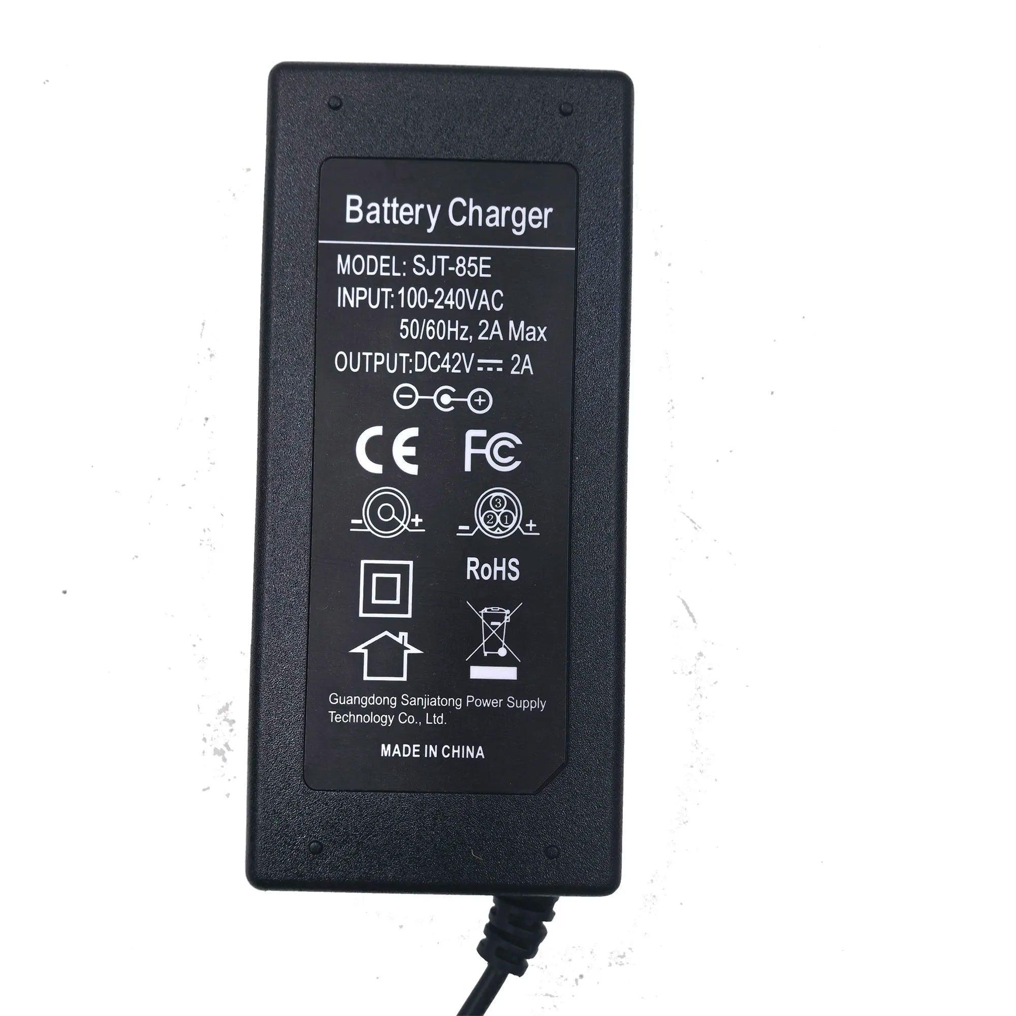 36V 2A Electric Bike battery charger 42V 2A Charger Lithium Li-ion - VirtuousWares.Store