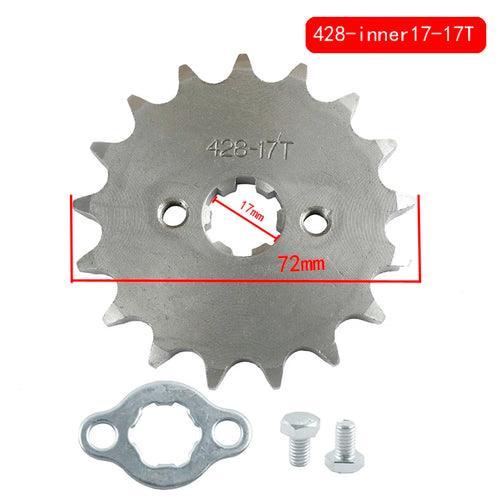 428# 17mm 10-19T Tooth Front Engine Sprocket for 50-160cc Orion Apollo - VirtuousWares.Store