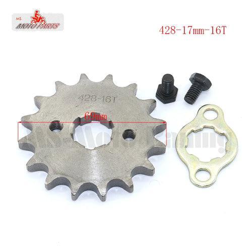 428# 17mm 10-19T Tooth Front Engine Sprocket for 50-160cc Orion Apollo - VirtuousWares.Store