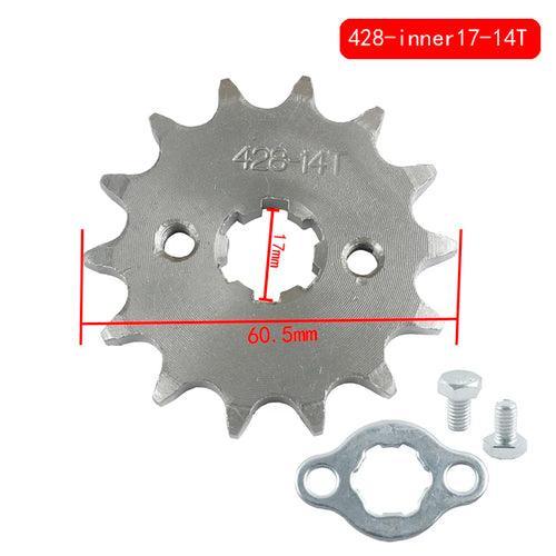428# 17mm 10-19T Tooth Front Engine Sprocket for 50-160cc Orion Apollo - VirtuousWares.Store