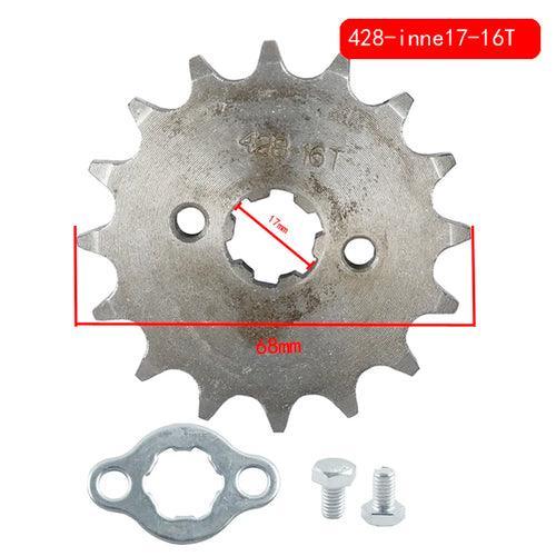 428# 17mm 10-19T Tooth Front Engine Sprocket for 50-160cc Orion Apollo - VirtuousWares.Store