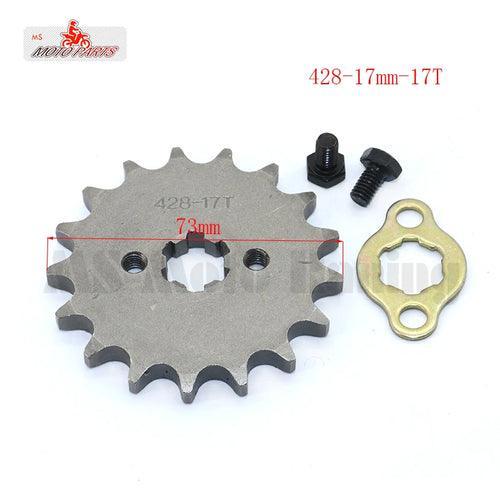 428# 17mm 10-19T Tooth Front Engine Sprocket for 50-160cc Orion Apollo - VirtuousWares.Store