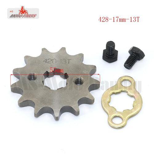 428# 17mm 10-19T Tooth Front Engine Sprocket for 50-160cc Orion Apollo - VirtuousWares.Store