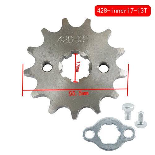 428# 17mm 10-19T Tooth Front Engine Sprocket for 50-160cc Orion Apollo - VirtuousWares.Store