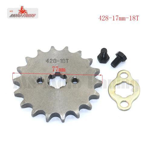 428# 17mm 10-19T Tooth Front Engine Sprocket for 50-160cc Orion Apollo - VirtuousWares.Store