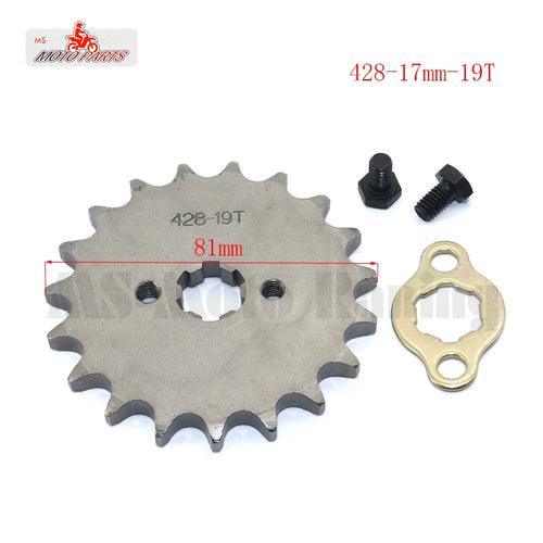 428# 17mm 10-19T Tooth Front Engine Sprocket for 50-160cc Orion Apollo - VirtuousWares.Store
