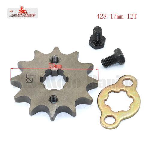 428# 17mm 10-19T Tooth Front Engine Sprocket for 50-160cc Orion Apollo - VirtuousWares.Store