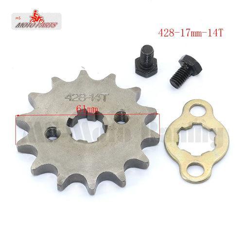 428# 17mm 10-19T Tooth Front Engine Sprocket for 50-160cc Orion Apollo - VirtuousWares.Store