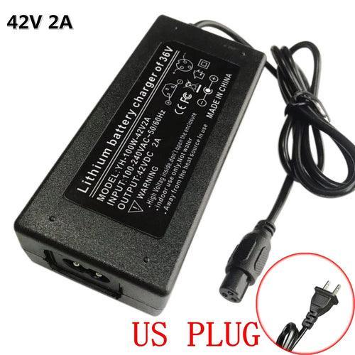 42V 2A Universal Lithium Battery Charger For 36V Hoverboard - VirtuousWares.Store
