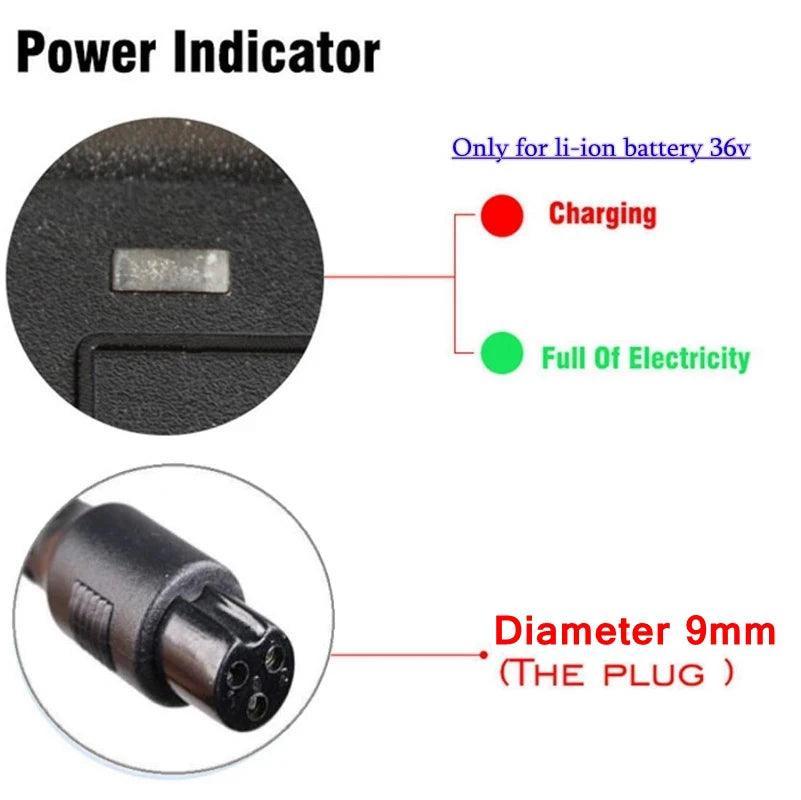 42V 2A Universal Lithium Battery Charger For 36V Hoverboard - VirtuousWares.Store