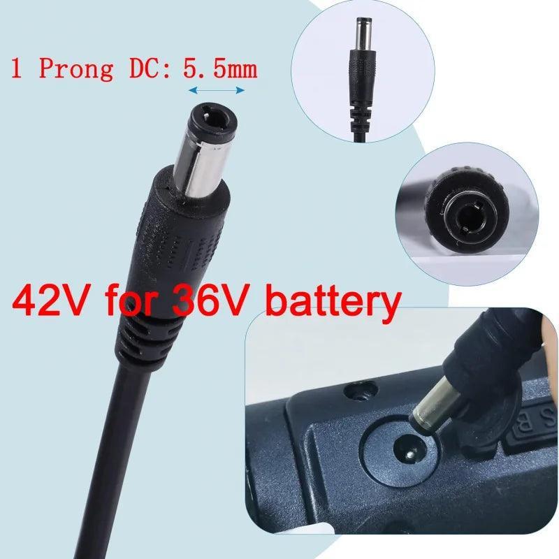 42V 2Ah Power Charger for Kugoo S1 S2 S3 M2 Pro GOTRAX GXL V2 Hiboy S2 - VirtuousWares.Store