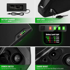 48V 52V Polly DP-9 EBike Battery 36V 21Ah Lithium Ion Batteries 52V - VirtuousWares.Store