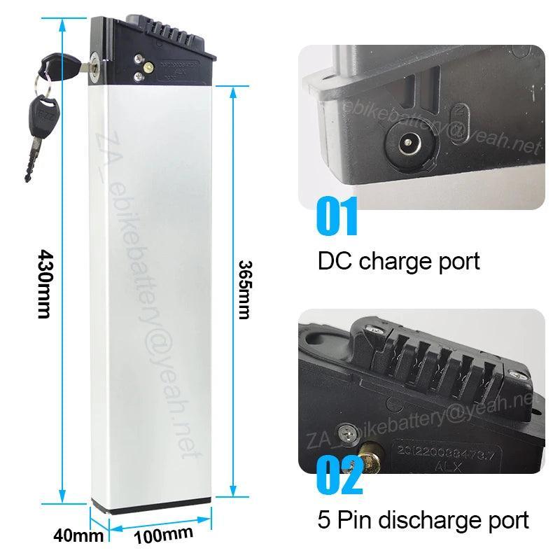 48V DCH 006 folding ebike batteries 14ah 12.8ah 10.4ah e-bike akku for - VirtuousWares.Store