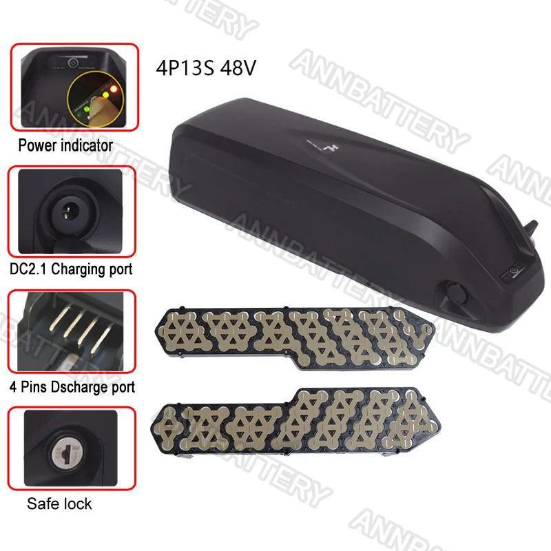 48V/36V SSE-046 HaiLong case E-bike battery box, holder and nickel, Can hold 52 pcs 18650 li-ion battery - VirtuousWares.Store