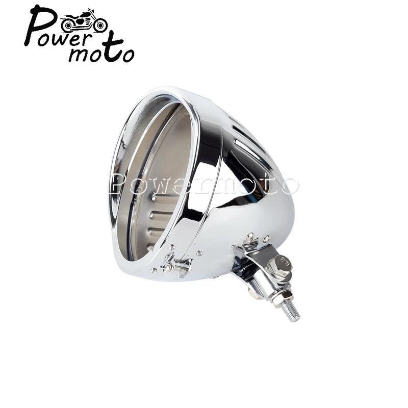 5.75 inch Motorcycle Steel Headlight Housing Bucket Lighthouse Shell - VirtuousWares.Store