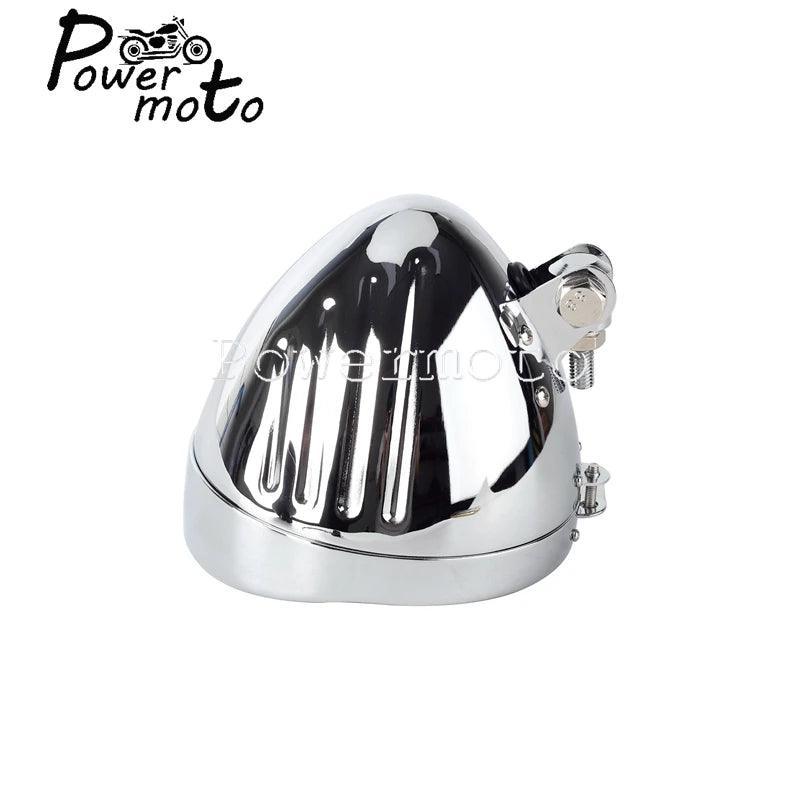 5.75 inch Motorcycle Steel Headlight Housing Bucket Lighthouse Shell - VirtuousWares.Store