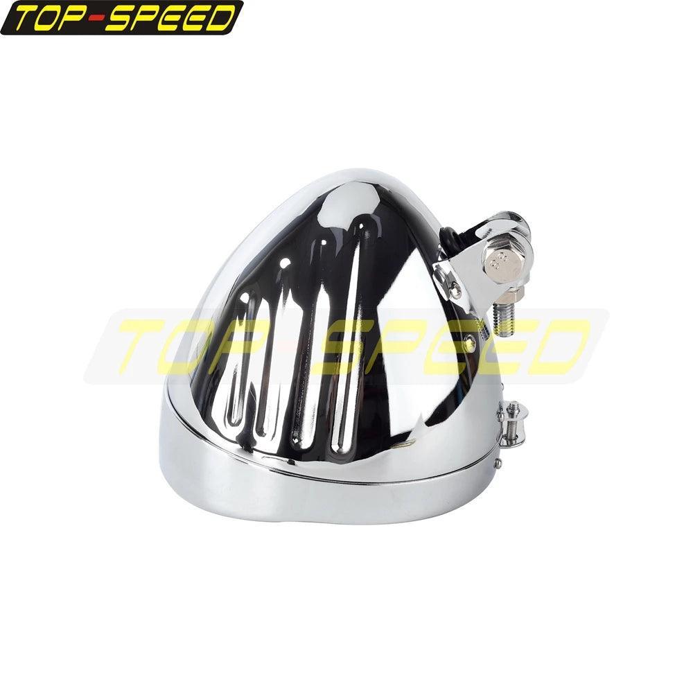 5.75" Universal Motorcycle Headlamp Housing Round Headlight Mount - VirtuousWares.Store