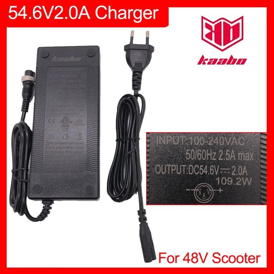 54.6V 2.0A Charger Standard Original Charging Kaabo Accessories for - VirtuousWares.Store