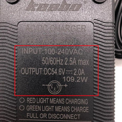 54.6V 2.0A Charger Standard Original Charging Kaabo Accessories for - VirtuousWares.Store
