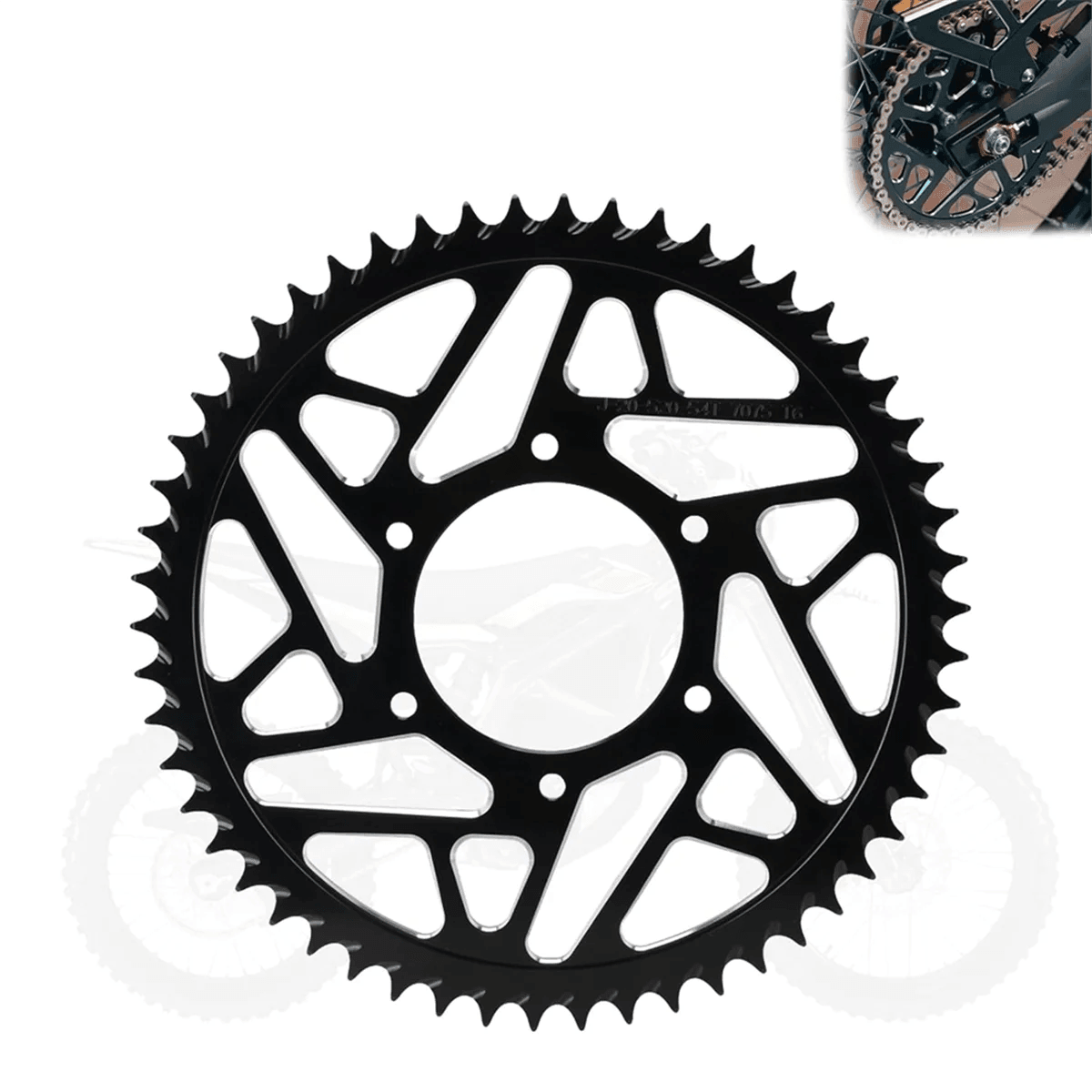 54T Chain Sprocket Rear Sprocket for Surron Ultra Bee,Aluminum Alloy - VirtuousWares.Store