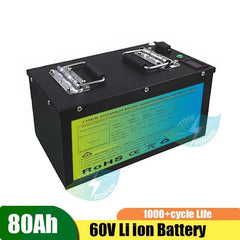 60V 80Ah Lithium Battery Pack with BMS Li Ion for Electric Bicycle - VirtuousWares.Store