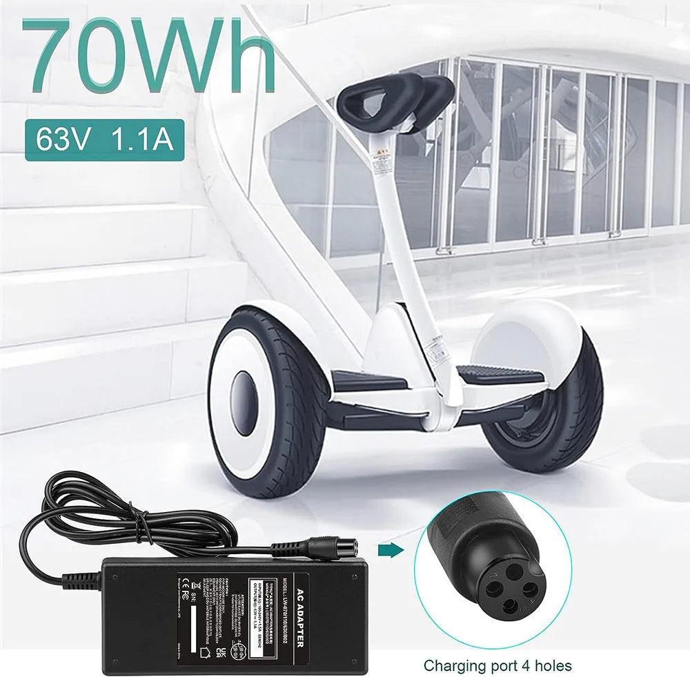 63V 2A 4 Prong Scooter Charger for Ninebot S/Mini PRO/Mini lite / L8 / - VirtuousWares.Store