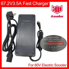 67.2V 3.5A Fast Charger Quick Charging for 60V Kaabo Electric Scooter - VirtuousWares.Store