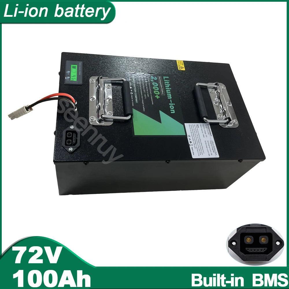 72V 100Ah Li-ion With Charger Lithium Polymer Battery Perfect For - VirtuousWares.Store