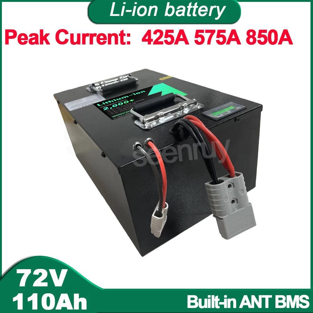 72V 110Ah Li-ion With Charger 100A 220A 340A Lithium Polymer Battery - VirtuousWares.Store