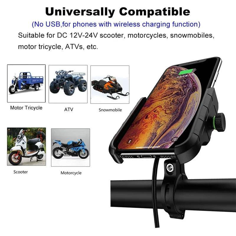 Aluminum Motorcycle Phone Holder Mount Moto Bicycle Handlebar Bracket - VirtuousWares.Store
