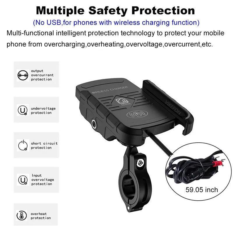 Aluminum Motorcycle Phone Holder Mount Moto Bicycle Handlebar Bracket - VirtuousWares.Store