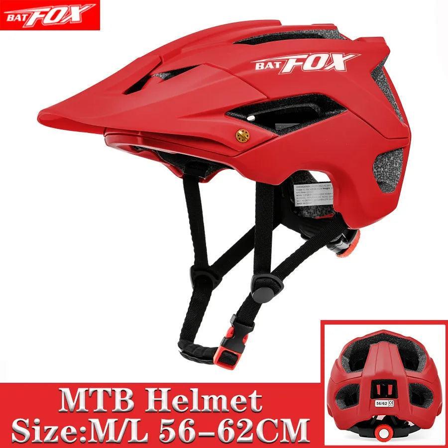 BATFOX NEW MTB Bike Helmet orange Bicycle Helmet Sports Safety men's Cycling helmets mountain bike casco mtb capacete ciclismo - VirtuousWares.Store