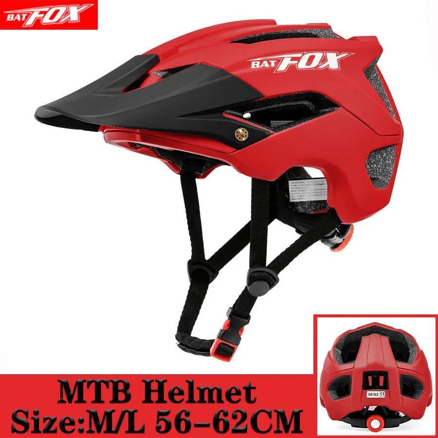BATFOX NEW MTB Bike Helmet orange Bicycle Helmet Sports Safety men's Cycling helmets mountain bike casco mtb capacete ciclismo - VirtuousWares.Store
