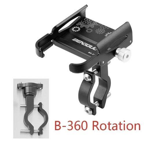 Bicycle Phone Holder 360° Rotation Aluminum Alloy MTB Bike Phone GPS - VirtuousWares.Store