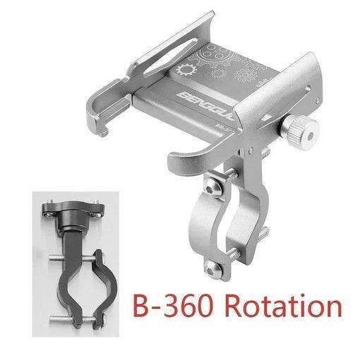 Bicycle Phone Holder 360° Rotation Aluminum Alloy MTB Bike Phone GPS - VirtuousWares.Store