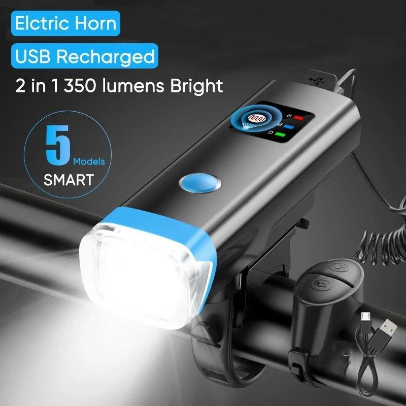 Bike Horn Light Front Bicycle Lighting Bicycle Lamps with Electric - VirtuousWares.Store