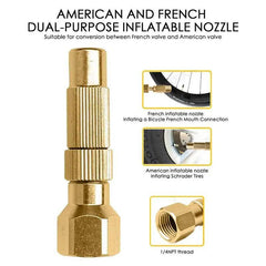Bike Pump Adapter 2-in-1 Air Compressor Nozzle Air Pump Attachments - VirtuousWares.Store