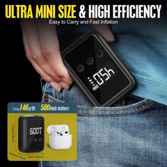 Bike Pump Electric Portable Bicycle Pump, 120 PSI Mini Tire Pump with - VirtuousWares.Store