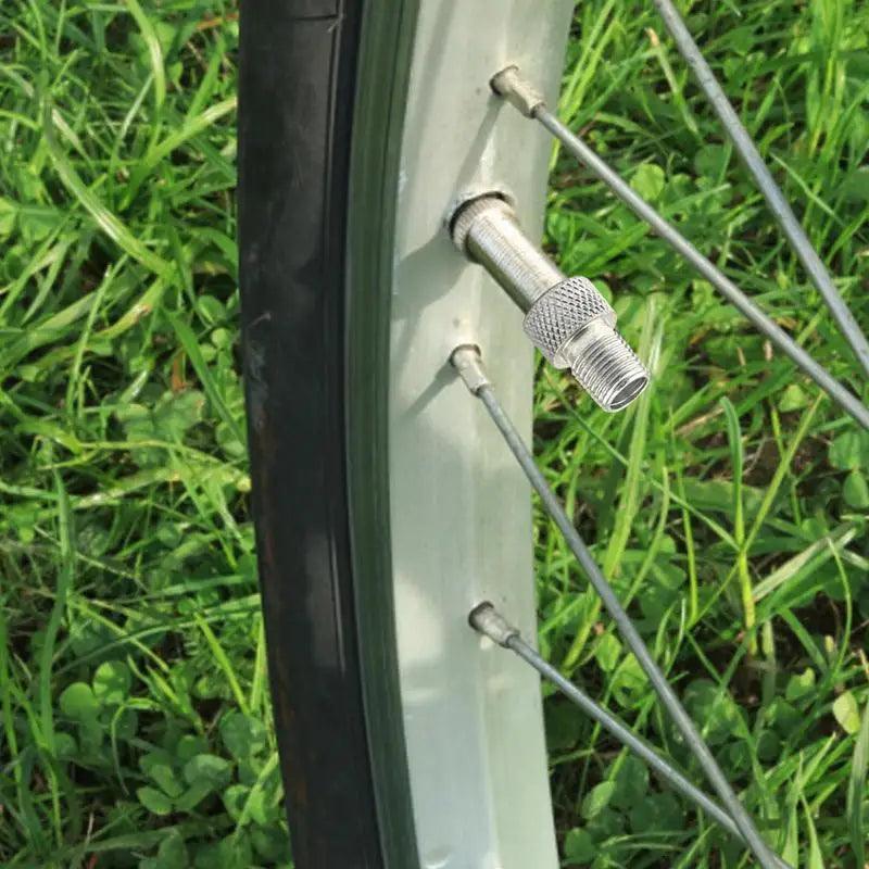 Bike Tire Tool Aluminum Caps Tire Nozzle Bike Inflator Adapter - VirtuousWares.Store