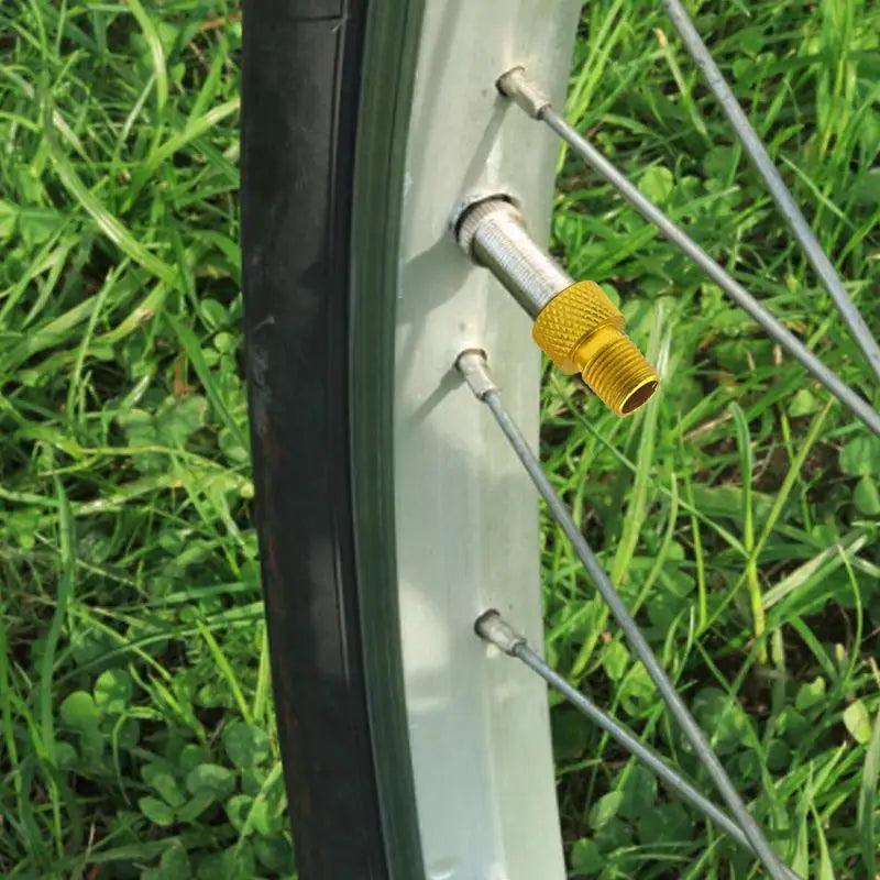 Bike Tire Tool Aluminum Caps Tire Nozzle Bike Inflator Adapter - VirtuousWares.Store