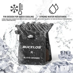 BUCKLOS Ceramic Brake Pads Bike MTB Hydraulic Brake Disc Pads Mountain - VirtuousWares.Store