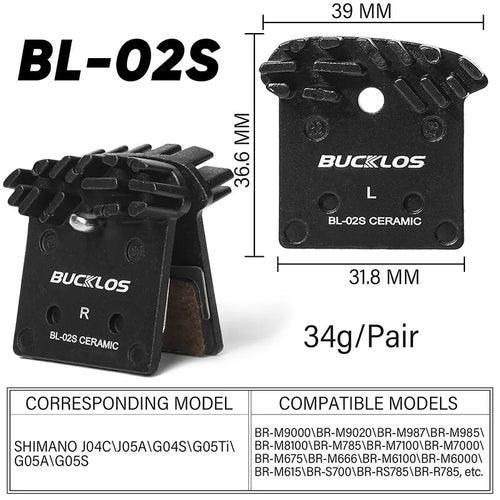 BUCKLOS Ceramic Brake Pads Bike MTB Hydraulic Brake Disc Pads Mountain - VirtuousWares.Store