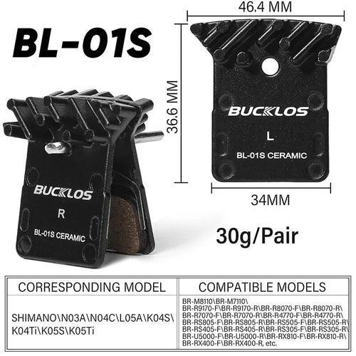 BUCKLOS Ceramic Brake Pads Bike MTB Hydraulic Brake Disc Pads Mountain - VirtuousWares.Store